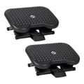 Mind Reader Foot Rest, Under Desk at Work, Ergonomic, Height Adjustable, Office, Plastic, 17'L x 13'W x 6.25'H, Set of 2, Bla