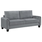 Coaster Home Furnishings Davis 2-Piece Upholstered Rolled Arm Sofa Grey