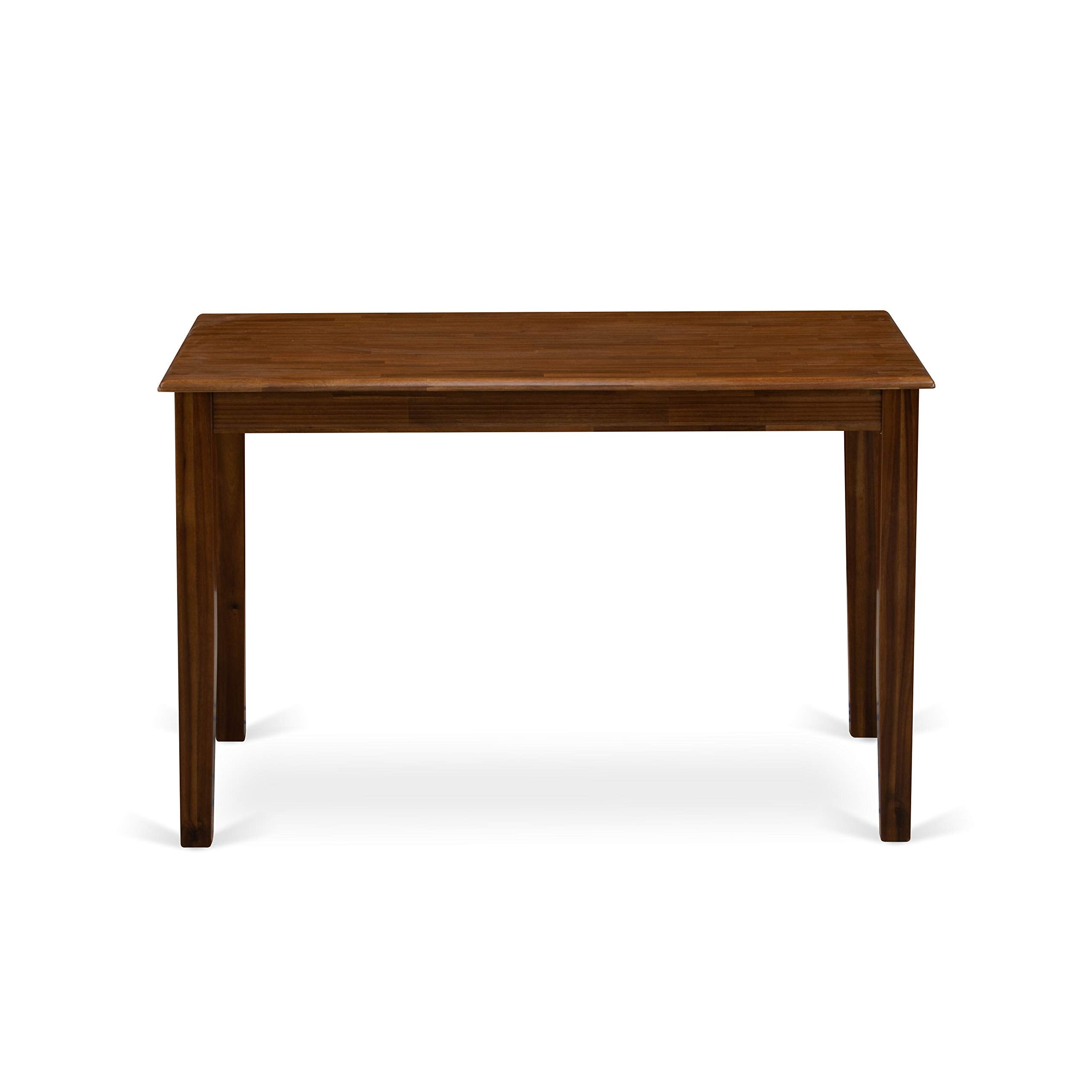 East West Furniture Yat-Awa-T Yarmouth Rectangle Modern Dining Table, 30X48 Inch, Walnut