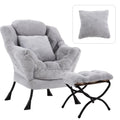 Homeastlly Lazy Chair With Ottoman, Modern Large Accent Lounge Chair With A Pillow, Leisure Sofa Armchair, Reading Chair With Fo