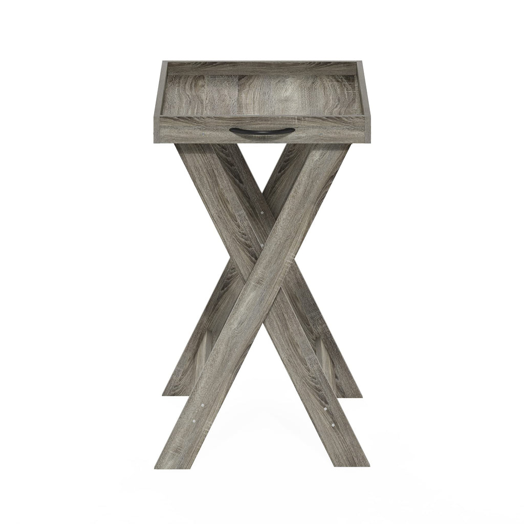 Furinno Classic Tray Table with Removable Tray, French Oak