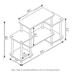 Furinno Turn-N-Tube No Tools Entertainment TV Stands, Beech/White, Square Corner