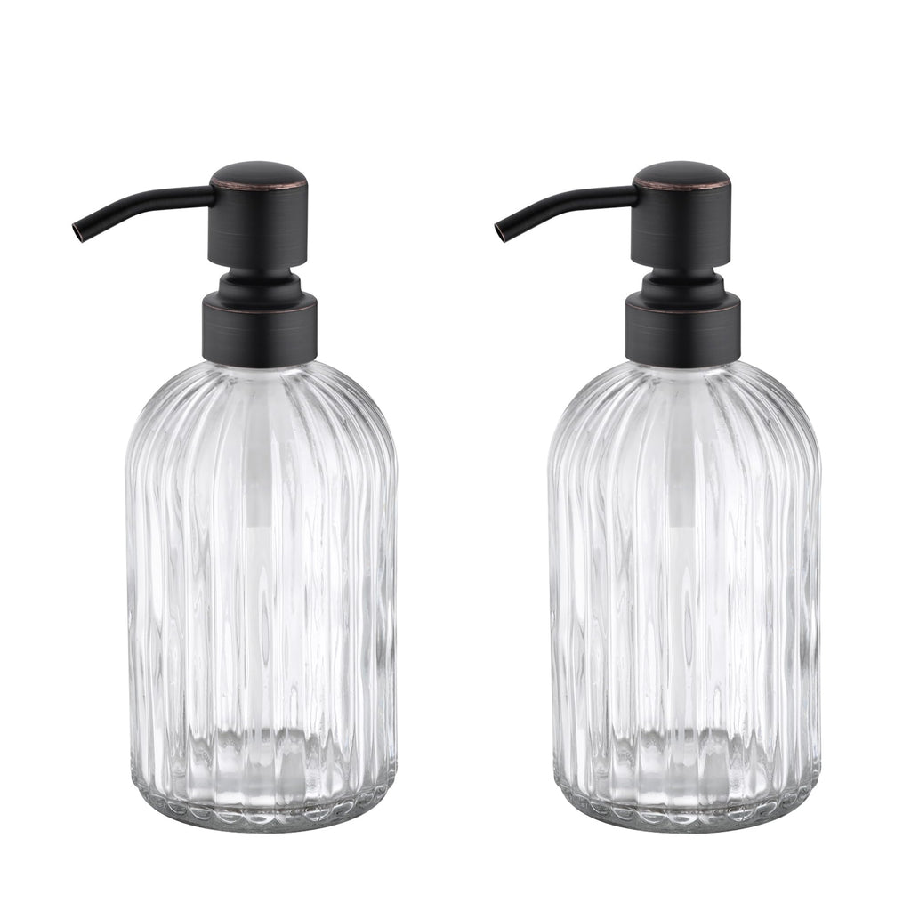 Leetcp Soap Dispenser, Dish Soap Dispenser, Bathroom Liquid Soap Dispenser, with Rustproof Stainless Steel Pump, 16 Oz Oil Rubbe