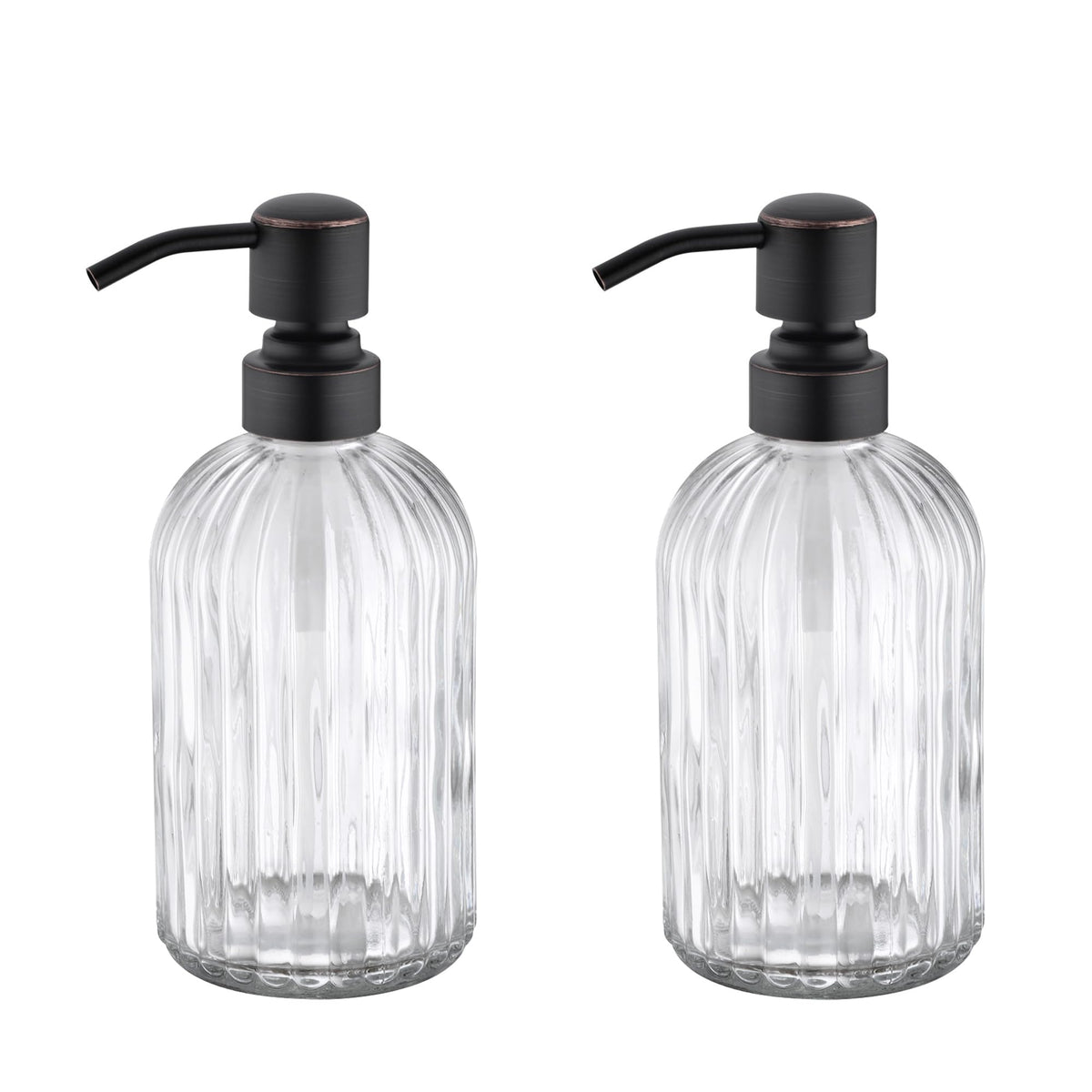 Leetcp Soap Dispenser, Dish Soap Dispenser, Bathroom Liquid Soap Dispenser, with Rustproof Stainless Steel Pump, 16 Oz Oil Rubbe