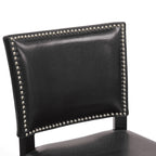 Baxton Studio Aries Black Modern Bar Stool with Nail Head Trim