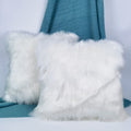Hola Fiesta 2 Fluffy Throw Pillow Cover Covered By White Long Hair For Couch Sofa Bed Decoration In Bedroom Or Livingroom,18 X 1
