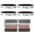 Yesongreat 4 Pcs Bed Sheet Organizer Bands, Elastic Bed Sheet Straps Organizer And Storage Keepers, Linen Labels Bedding Bands F
