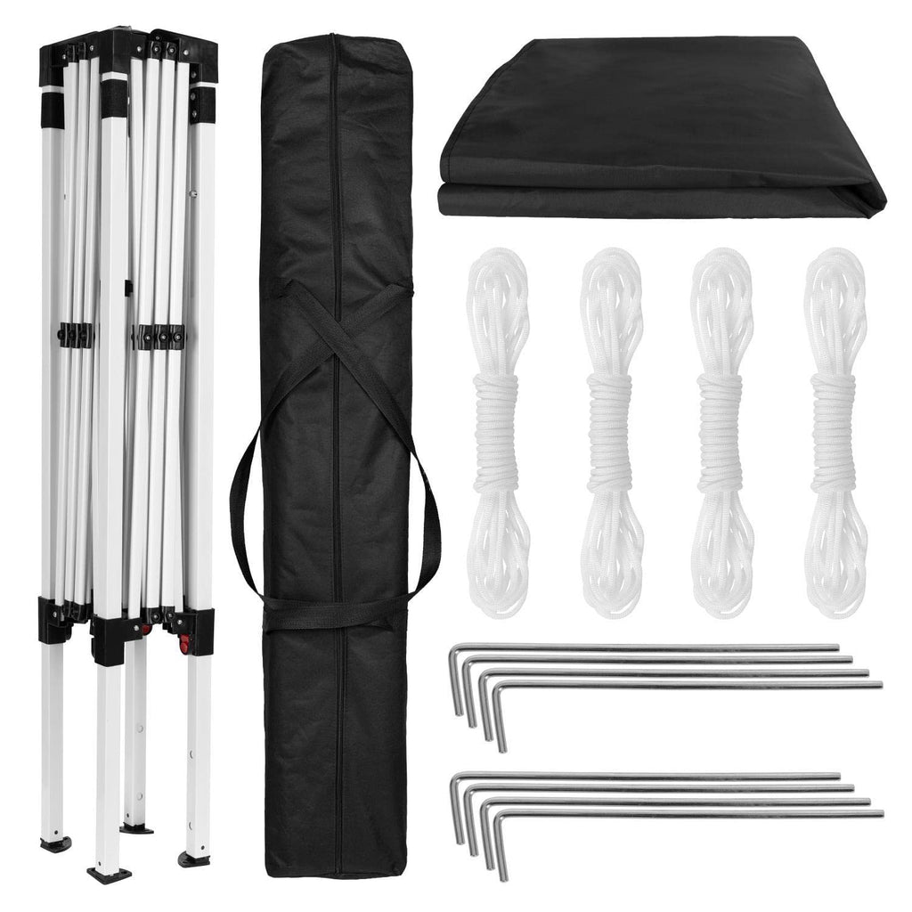 Flash Furniture Harris 8'X8' Black Outdoor Pop Up Event Slanted Leg Canopy Tent With Carry Bag
