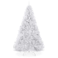 Best Choice Products Artificial Christmas Tree, White 7.5ft Premium Pine Unlit Holiday Decoration, Full Size D  cor Easy Assembl