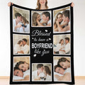 Huglazy Gifts For Boyfriend Anniversary Christmas Custom Blankets With Photos Personalized Picture Blanket Customized Blankets W