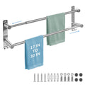 zmnklry Adjustable Towel Bar & Rack for Bathroom - Stainless Steel Double Towel Holder, 17-30In