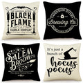 Leioh Halloween Decorations Pillow Covers 18X18 Set Of 4 Halloween Decor Hocus Pocus Farmhouse Saying Halloween Pillows For Home