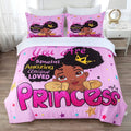 Grat Tioc Black Girl Comforter Sets Full,Black Girl Magic Bedding Set,African American Girl Comforter Set For Kids Toddler,Cute