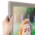 ArtToFrames 12x14 Inch White Picture Frame, This 1.25 Custom Poster Frame is Gray Oak - Barnwood Style, for Your Art or Photos -