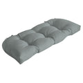 Arden Selections Outdoor Wicker Settee Cushion, 41.5 X 18, Rain-Proof, Fade Resistant 41.5 X 18, Stone Grey Leala