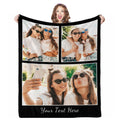 Aofun Customize Blankets With Photos, 3 Photos Customizable Blanket Personalized Blankets And Throws Best Friend Blanket For Bes