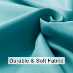 Jiuzhen Blackout Curtains For Bedroom - Thermal Insulated Room Darkening Rod Pocket Curtains For Living Room, Set Of 2 Panels With Tiebacks, 70 X 96 Inch Length, Turquoise