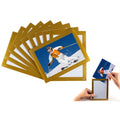 STTMGN Magnetic Picture Frames(4X6,10 Pack) with Golden Border,Magnet Photo Frame Pockets/Postcard Holder,Decorations for Home r