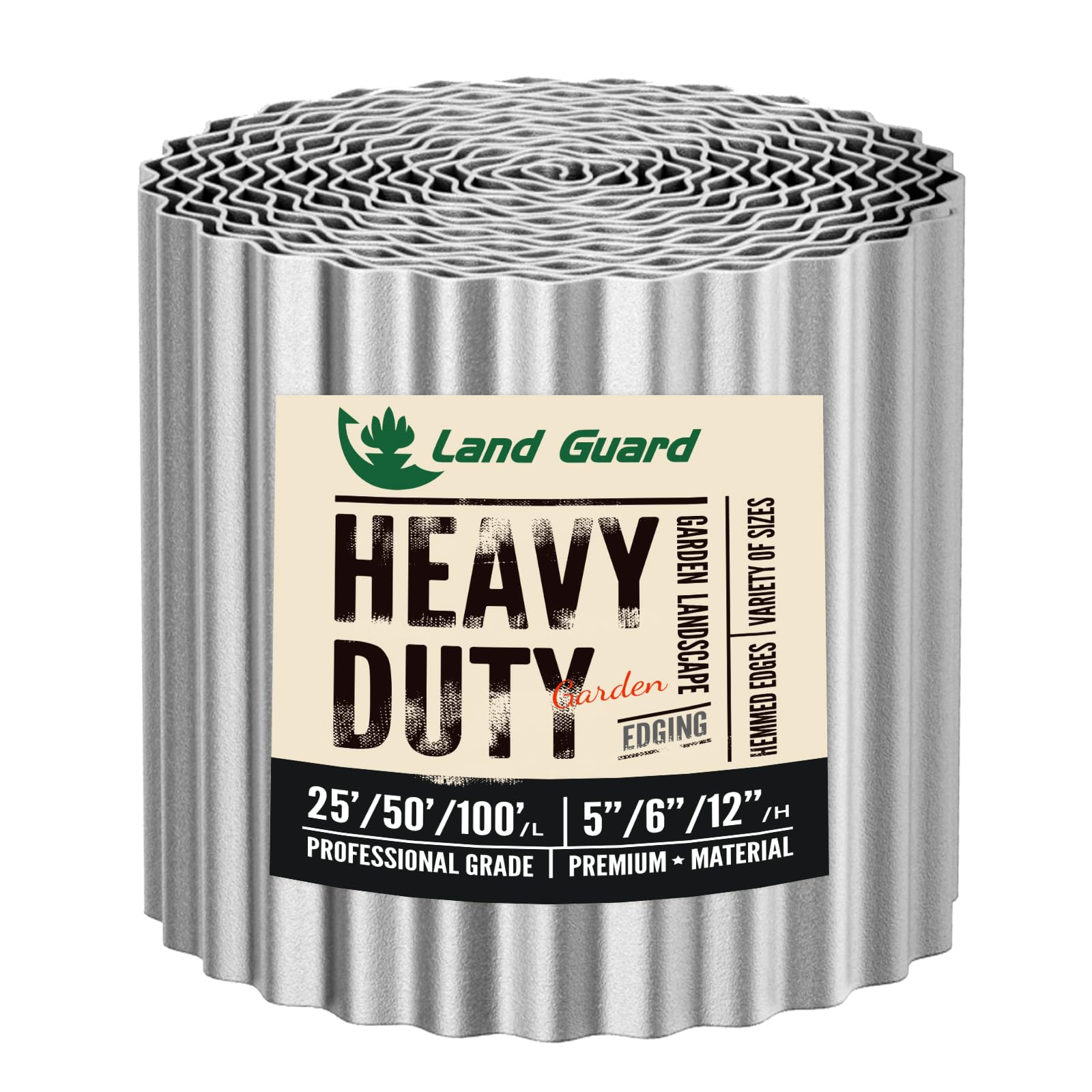 Land Guard Corrugated Garden Edging Border, 12'    25' Landscape Paver Edging, Tall Landscape Edging, Fence For Garden, Flower