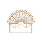 Baxton Studio Variel Modern Bohemian Natural Brown Rattan Queen Size Standalone Headboard