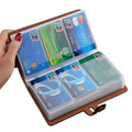 Romozi Rfid Credit Card Holder, Leather Business Card Organizer With 96 Card Slots, Credit Card Protector For Managing Your Diff