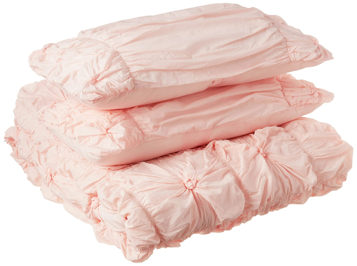 Rizzy Home | BT1392 | Polyester Comforter | 106&quot;x92&quot; Pink Solid