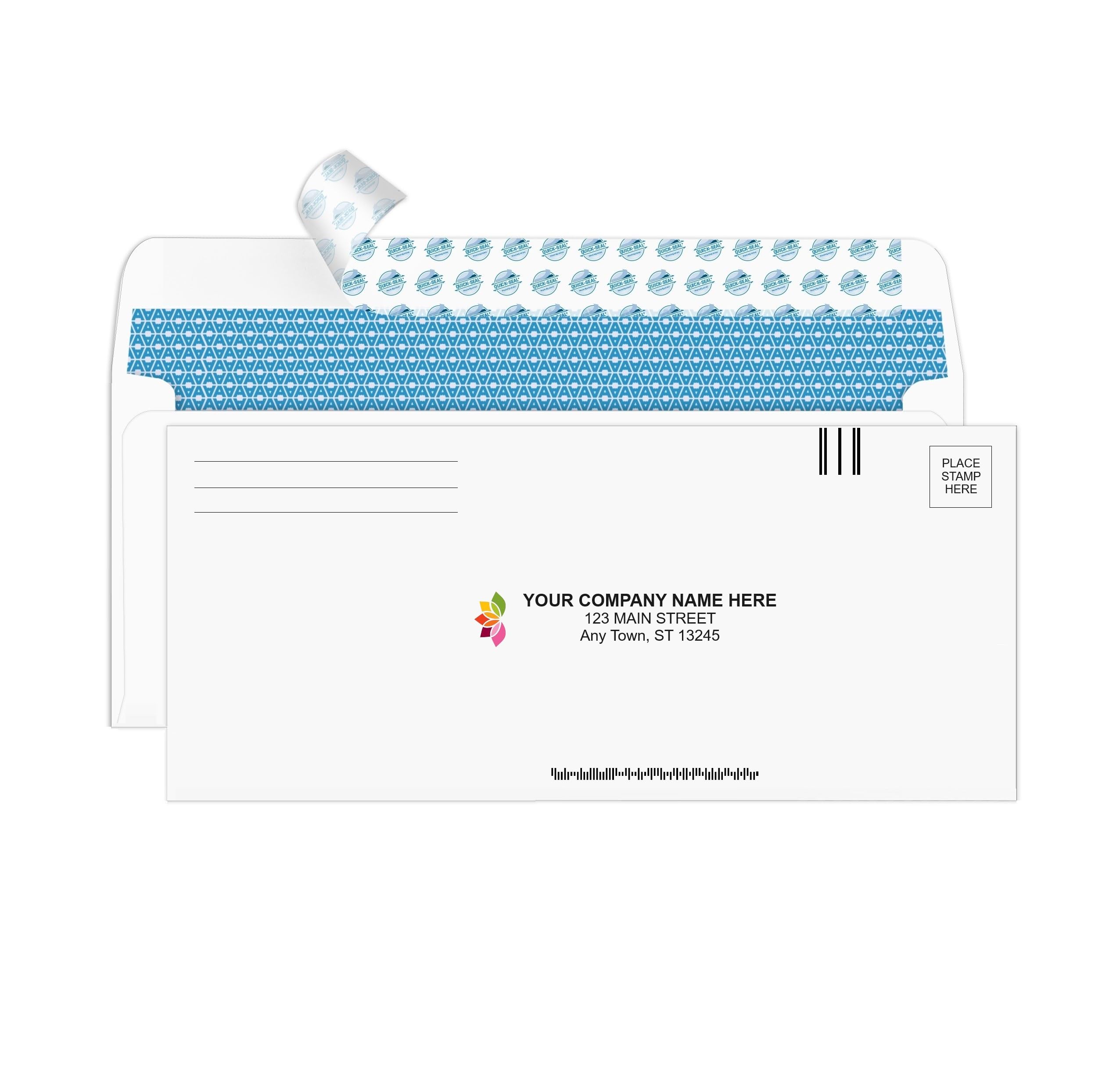 2500#9 Custom Printed Reply Envelopes - Self-Seal Security - Personalized With Logo And/Or Return Address - Self-Seal, 3-7/8 X 8