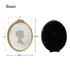 Sunlit Vintage Picture Frame 8X10 Inch, Oval Antique Photo Frames With Glass Front, Luxury Photo Display, Tabletop Wall Hanging,