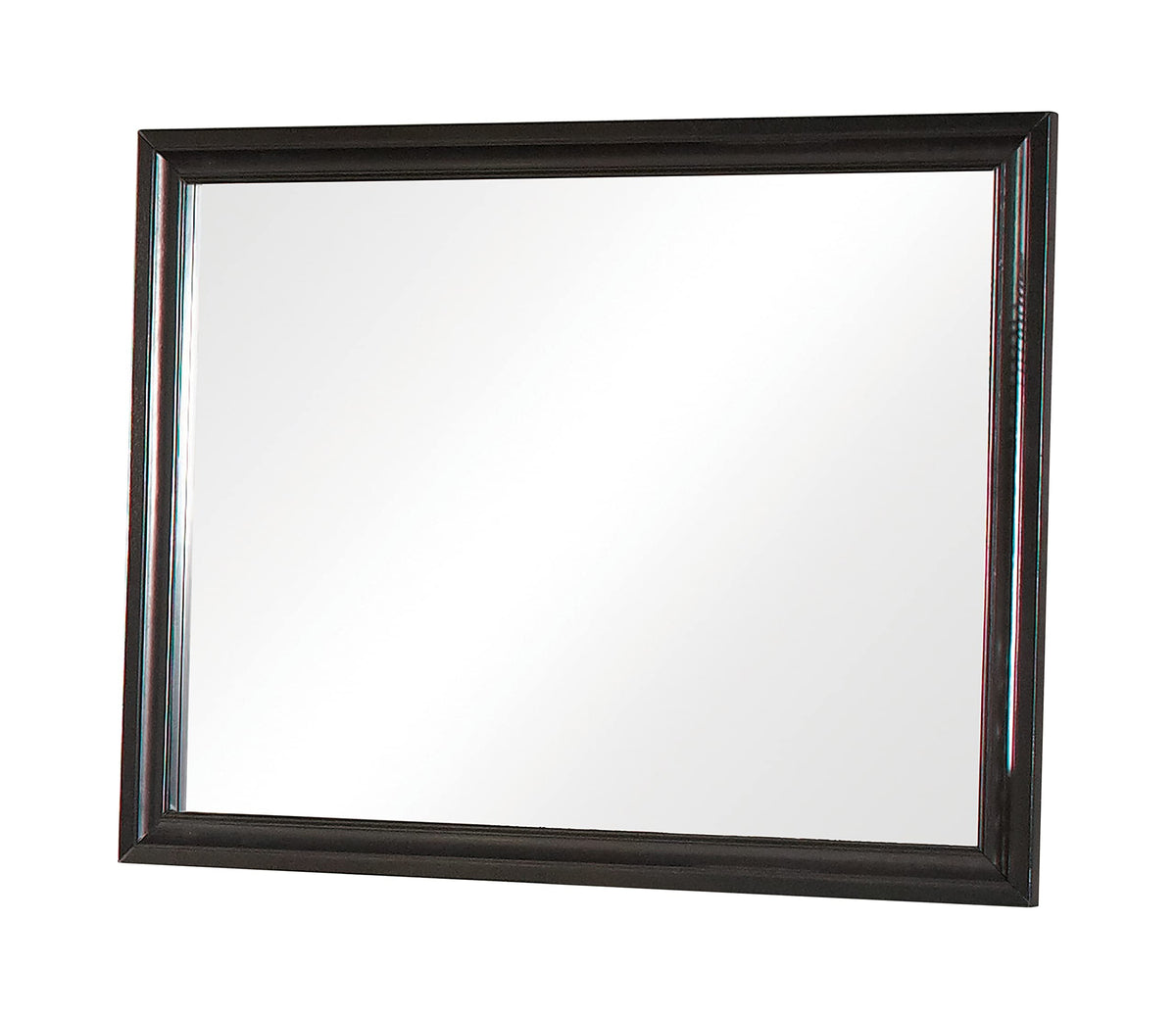 Coaster Barzini Black Wood Frame Rectangular Dresser Mirror 200894