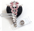 Sparkles! Sparkly Rhinestone Retractable Badge Reel/Id Badge Holder/Brooch/Pendant/Id Badge Holder (Nurse Clear Heart)