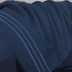 Cozylux Hotel Luxury California King Bed Sheets Set - 1800 Series 4-Piece Embroidered Microfiber Cali King Sheets, Double Brushed, 16' Deep Pocket, Soft And Wrinkle-Resistant, Cal King Navy Blue