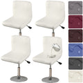HFCNMY Bar Stool Chair Covers, 2 Pack Stretch Waterproof PU Bar Stool Covers with Backs Washable Bar Chair Covers Swivel Barstoo