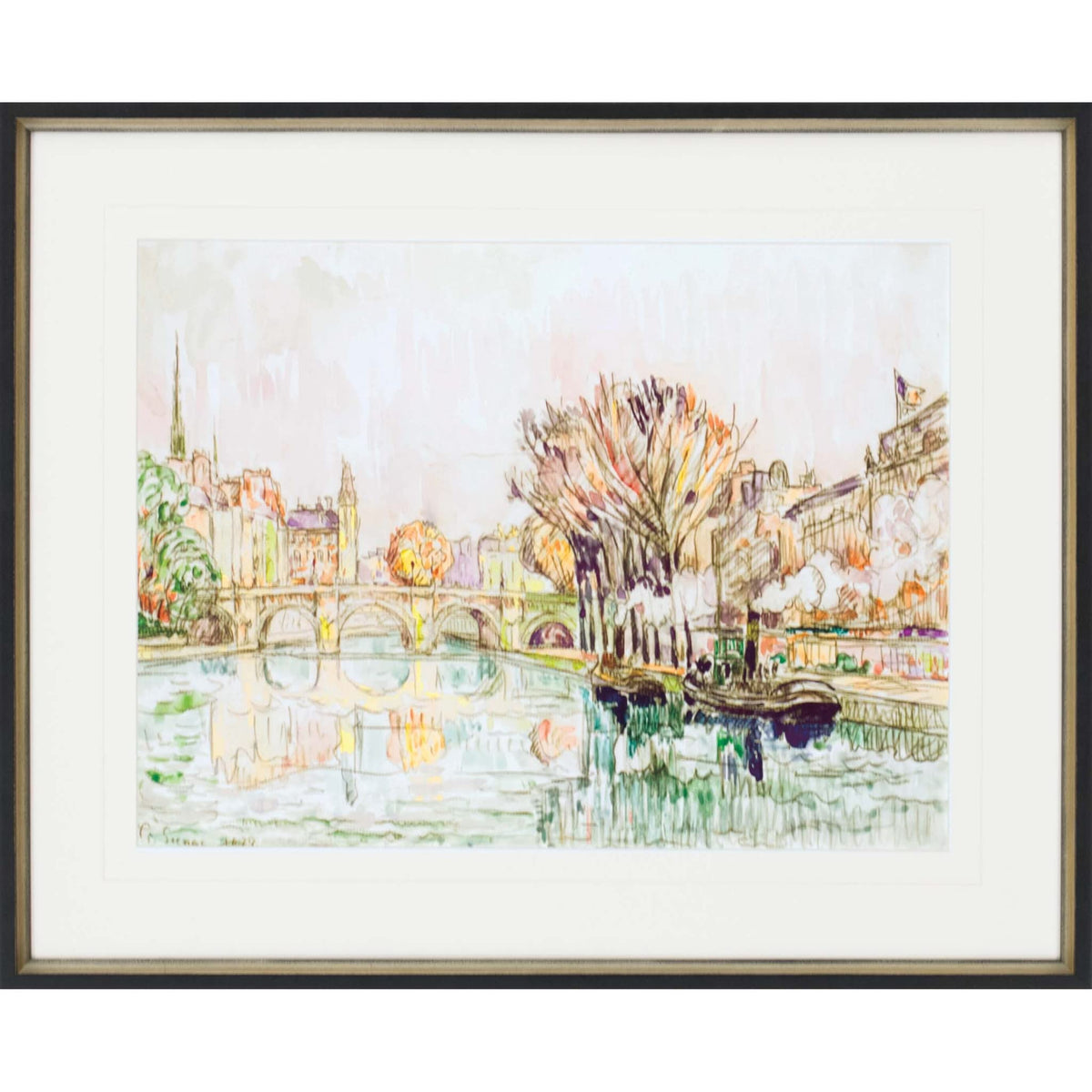 The Pont Neuf Paris Black Print Wall Art