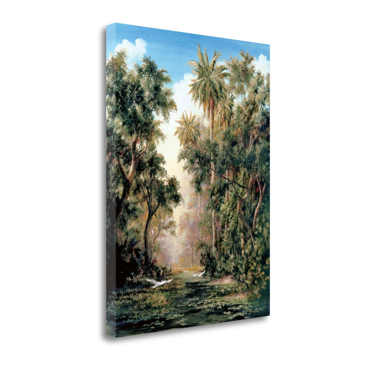 21' Tropical Green River Print on Gallery Wrap Canvas Wall Art