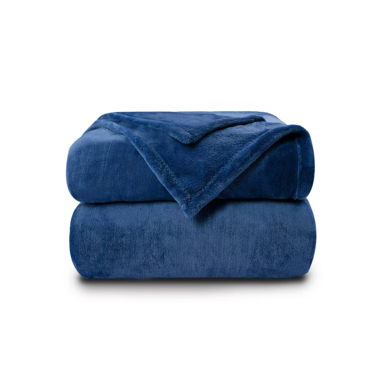 Nanpiper Fleece Blankets Super Soft Flannel Queen Size Blanket For Bed Luxury Cozy Microfiber Plush Fuzzy Blanket,Dark Blue