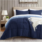 satisomnia Full Comforter Set Navy Blue, Lightweight Comforters Full Size Bed, Soft Breathable Down Alternative Bed Comforter Se