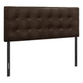 Monarch Specialties I 6000F Bed, Headboard Only, Full Size, Bedroom, Upholstered, Pu Leather Look, Brown, Transitional