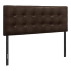 Monarch Specialties I 6000F Bed, Headboard Only, Full Size, Bedroom, Upholstered, Pu Leather Look, Brown, Transitional