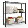 SONGMICS Storage Shelf, Metal Wire Shelving Unit, Adjustable Shelves, for Garage, Bedroom, Living Room, Kitchen, Pantry, 3 Tier,