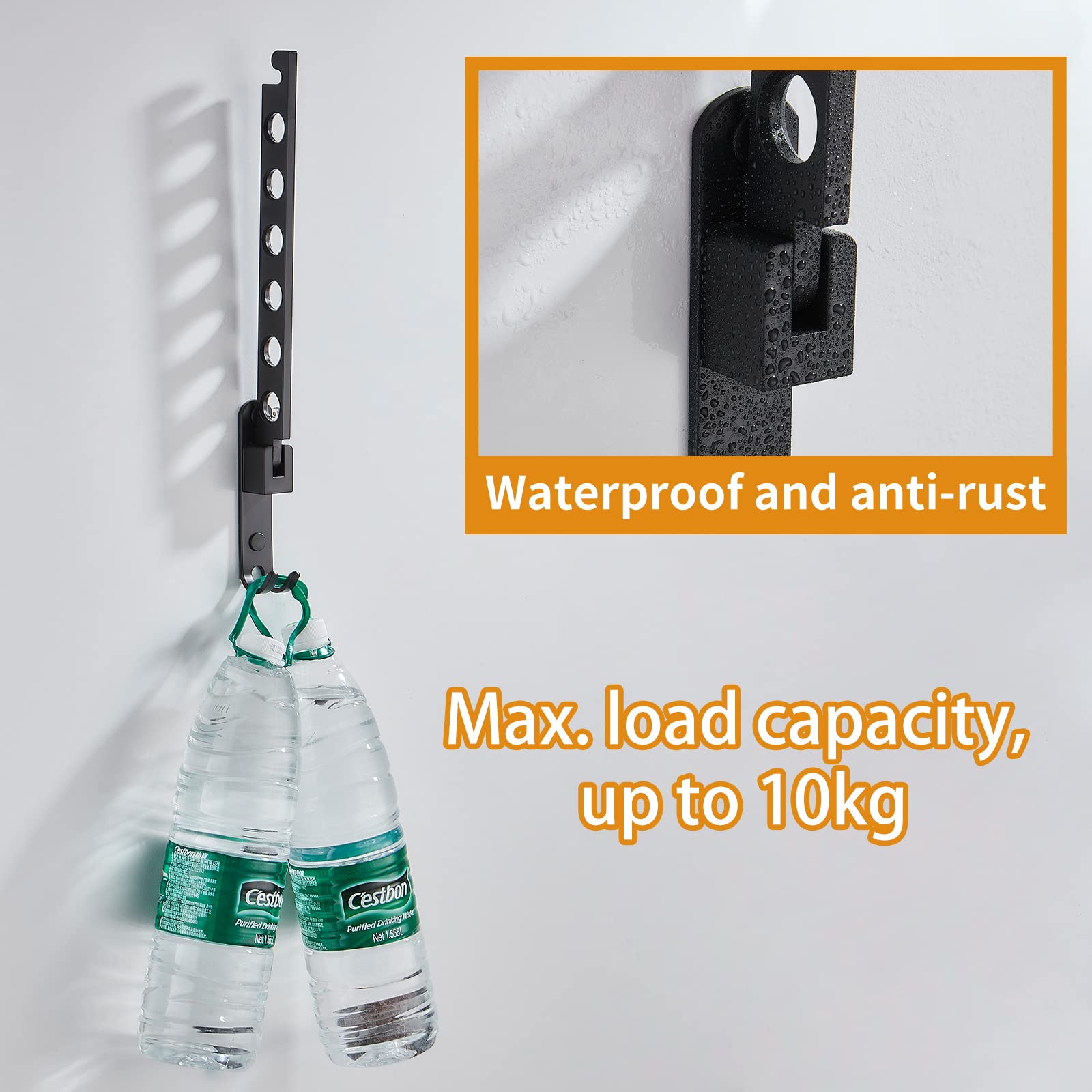 Joom Retractable Folding Wall Hanger Folding Clothes Hanger Rack Clothes Storage Organizer Laundry Hanger Sturdy Hanging Dryer R