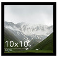 QOTIB 10x10 Picture Frame Black for Wall Mounting, Horizontal and Vertical Formats for Wall Hanging, Square Wood 10x10 Frame, Bl