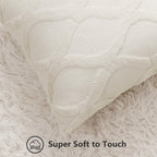 Decoruhome Throw Pillow Covers 24X24 Inch Set Of 2, Soft Plush Faux Fur Wool Beige Couch Pillow Covers, Decorative Pillow Cases For Bed Sofa Living Room Home Decor