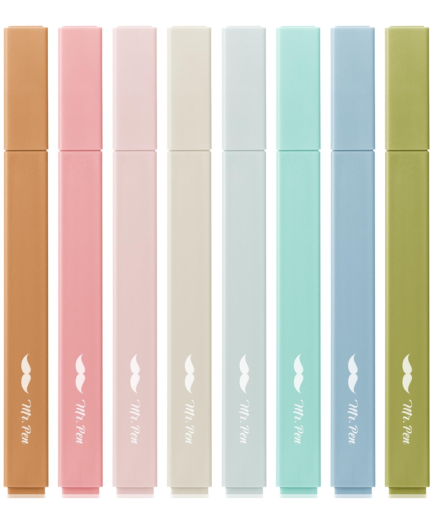 Mr. Pen- Aesthetic Highlighters, 8 Pack, Chisel Tip, Natural Earth Colors, Cute Highlighters Assorted Colors, Cute Markers