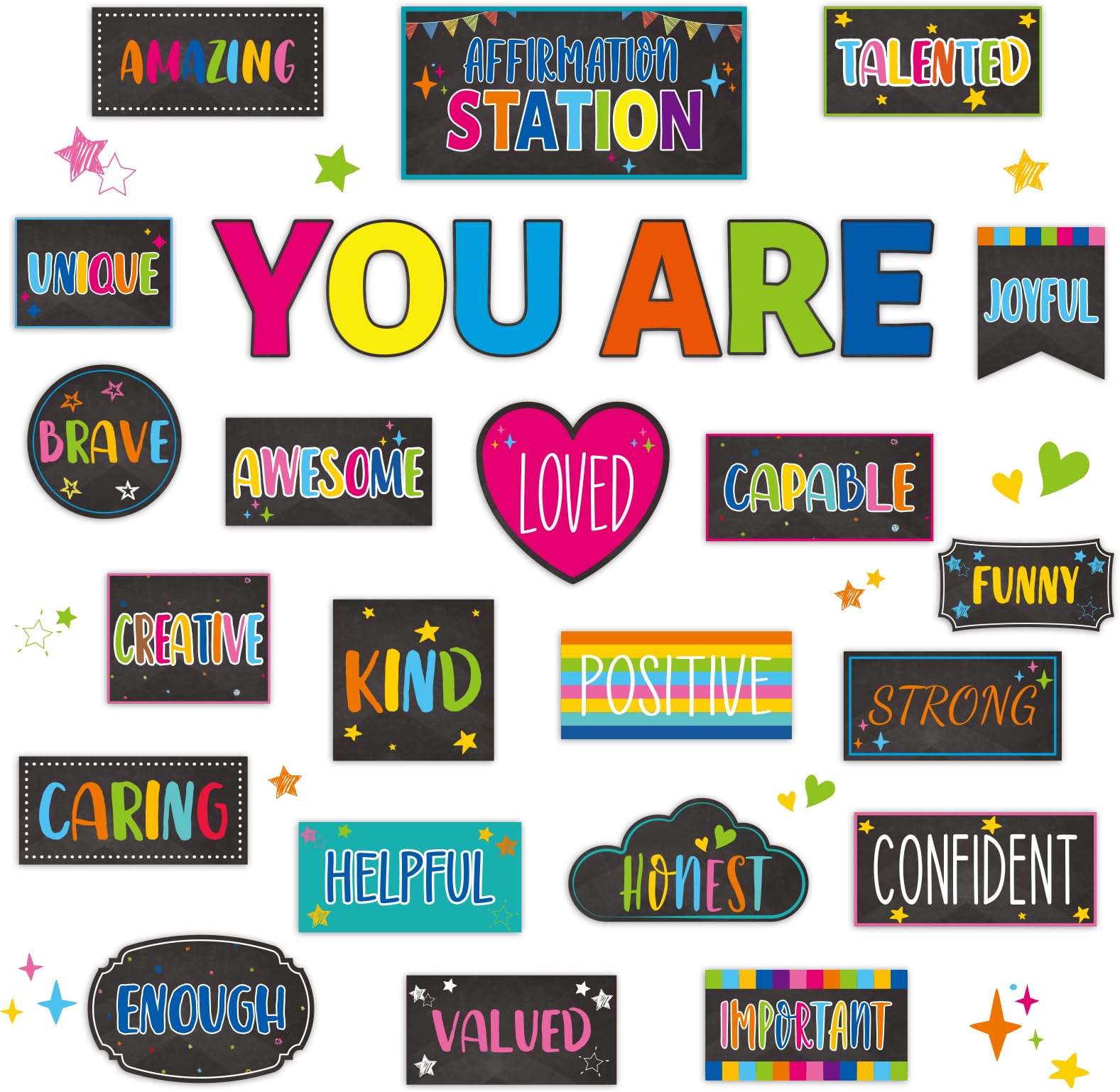 Classroom Affirmation Station Bulletin Board Set Motivational Bulletin Board For Classroom Decor Mental Health Posters Positive