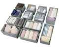 Set of 12 Drawer Organizer, Fabric Closet Organizer and Storage Baskets,Foldable Drawer Divider for Clothing,Sock,Ties,Underwear