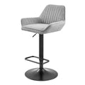 npd furniture and more Luther Fabric Gaslift Swivel Bar Stool, Strata Gray - (Set of 2)