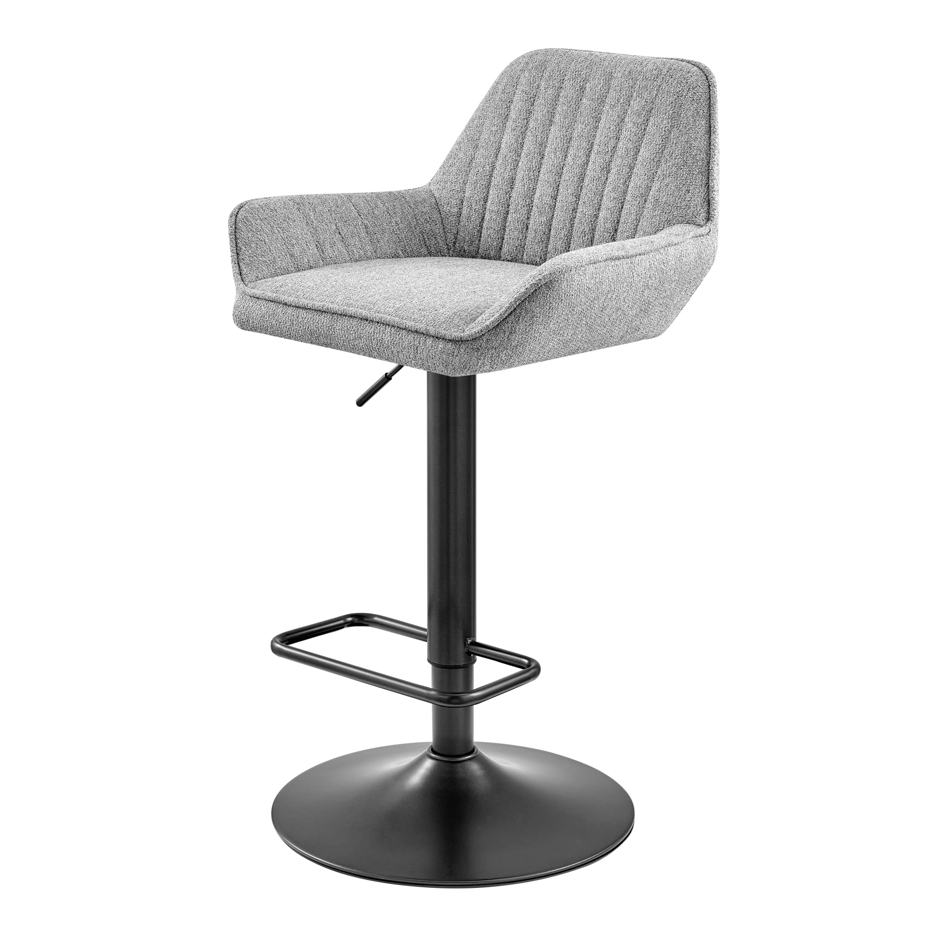 npd furniture and more Luther Fabric Gaslift Swivel Bar Stool, Strata Gray - (Set of 2)