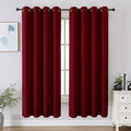CUCRAF Burgundy Red Blackout Curtains 63 inch Length 2 Panels Set, Room Darkening Drapes for Living Room Bedroom, Thermal Insula