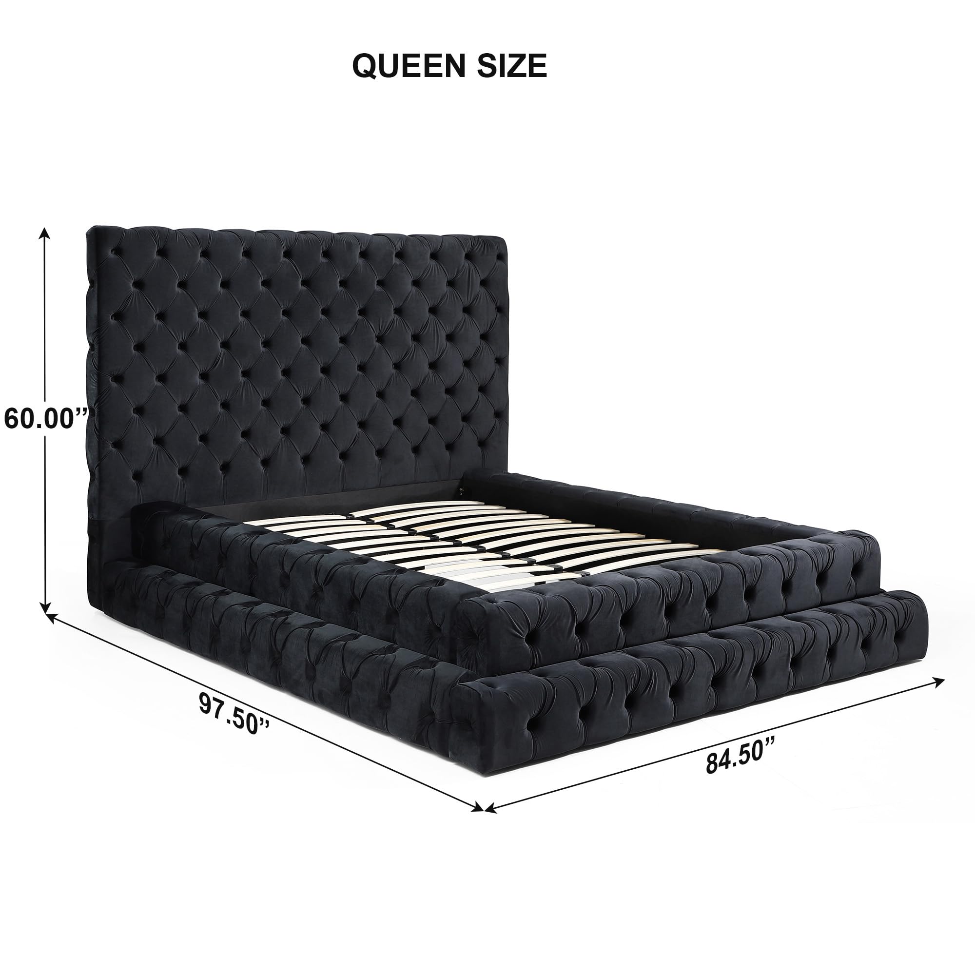 Eleonora Velvet Queen Bed - Thumbnail 2