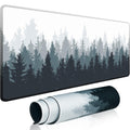Kmlvile Misty Forest Gaming Mouse Pad Large,Xl Desk Pad Computer Mouse Pad For Keyboard With Stitched Edges, Anti-Slip Base,Wate